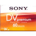   SONY   60 MIN PREMIUM MINI DV, NO IC MEMORY.