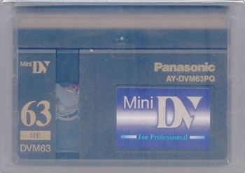  PANASONIC DVM63PQ MINI-DV PROFESSIONAL VIDEO TAPE NO I.C. code: AY-DVM63PQ