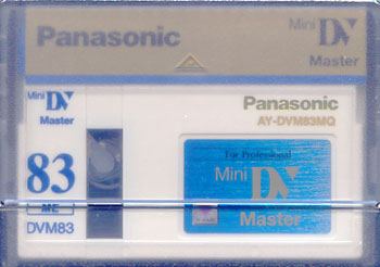   PANASONIC MASTER QUALITY 83 MINUTE MINI-DV. code: AY-DVM83MQ