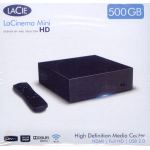 LACIE 500GB HD LaCINEMA MINI, USB2, HDMI. HD MEDIA PLAYER WITH WIFI. 301914EK