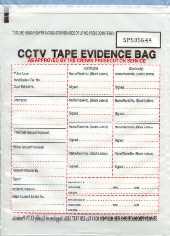 S-P EVIDENCE BAG FOR SECURITY & MEDICAL USE