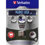VERBATIM USB2.0 8GB MICRO MEMORYSTICK STORE'N'GO AUDIO USB. 43946