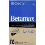 SONY BETAMAX L-750. PAL 3HR 15MIN or NTSC 4HR 30MIN. SUPER HI-PACKING