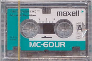 MAXELL 60 MIN MICRO AUDIO CASSETTE. SOLD SINGLY. ANSWERPHONE & DICTATION SUPPLIES. code: MC60UR
