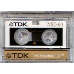 TDK MICRO MC-60 CASSETTE. SOLD SINGLY. SOUND RECORDING. code: D-MC60U