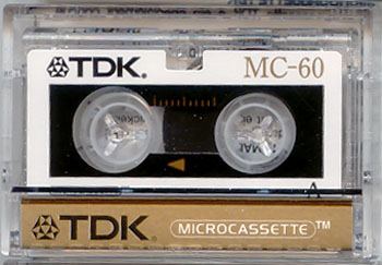 TDK MICRO MC-60 CASSETTE. SOLD SINGLY. DICTAPHONE OFFICE SUPPLIES,  SOUND RECORDING. code: D-MC60U