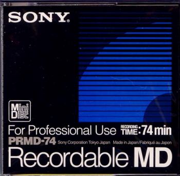 SONY 74 MINUTE AUDIO PRO MINI DISC PROFESSIONAL MASTER