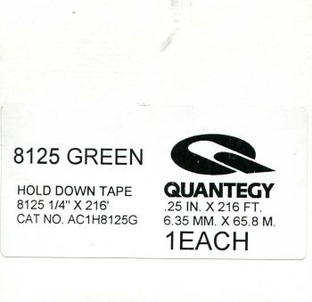 QUANTEGY .25 X 216 GREEN HOLD DOWN TAPE FOR SOUND RECORDING