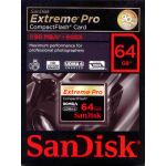 SANDISK 64GB COMPACT FLASH MEMORY CARD UP TO 600x 90Mb/sec SDCFXP064GX46