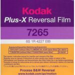   KODAK 7265 SUPER8 B&W Plus-X 50ft REVERSAL FILM. Code: KODAK 7265