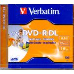 VERBATIM DVD - R 8.5GB DUAL LAYER FULL INK PRINTABLE 12x. code 43698