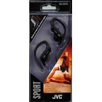 JVC BLACK SPORTS SPLASHPROOF HEADPHONES. COMPATIBLE WITH IPHONE and IPOD