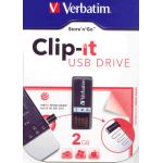 VERBATIM 2GB CLIP clip-IT USB DRIVE :43903