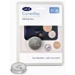 LACIE 8GB CurrenKey USB FLASH DRIVE SILVER 130826