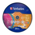 VERBATIM DVD -r 4.7GB, 16x COLOURED DISCS  25 PK. code 43732