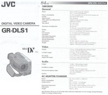 JVC MINI DV CAMCORDER CAMERA