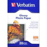 VERBATIM GLOSSY PHOTO PAPER 20 SHEETS 10 x 15cm (4