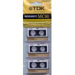 TDK PACK OF 3 90 MINUTE MICROCASSETTE FOR AUDIO