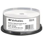 VERBATIM BLU RAY SINGLE LAYER, 25GB, 6x, WIDE PRINTABLE, NO LOGO:  43738 INKJET PRINTABLE