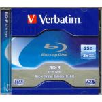 VERBATIM LTH BLU RAY SINGLE LAYER 25GB 2x, HARDCOAT SINGLE DISC. code 43692