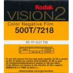   KODAK SUPER8 VISION2 500T/7218 COLOUR NEGATIVE FILM. code: KODAK 7218