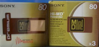 SONY 80 MIN MINI DISC COMPATIBLE WITH Hi-MD FOR SOUND RECORDING