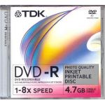 TDK DVD-R 4.7GB 8X PHOTO QUALITY INKJET PRINTABLE - COMPUTER, CD & DVD SUPPLIES