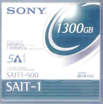 SONY S-AIT DATA CARTRIDGE 500GB (0.5TB) OR COMPRESSED 1300GB (1.3TB) DATA, SECURITY & MEDICAL