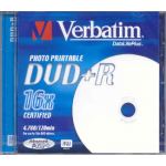 VERBATIM DVD+R 4.7GB 16X INKJET PRINTABLE WHITE - COMPUTER, CD & DVD SUPPLIES