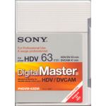      SONY PHDVM-63DM PROFESSIONAL HDV DIGITAL MASTER  VIDEOTAPE FOR HDVCAM RUNS 63 MINS ON HDVCAM or MINI DV, RUNS 41 MINS ON DVCAM. For cameras HVRZ1E & HDRFX1E. HDVCAM TAPE SUPPLIES