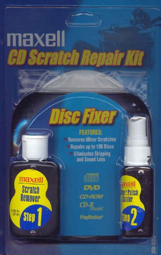 MAXELL CD SCRATCH REPAIR KIT (CD335) 2 STEP PROCESS COMPUTER CD DVD SUPPLIES