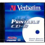 VERBATIM CDR 80 MIN 700MB WHITE INKJET FULL SURFACE PRINTABLE 52X TYPE 43325 - COMPUTER, CD & DVD SUPPLIES