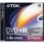 TDK DVD+R 4.7GB RECORDABLE 1-8X PHOTO QUALITY INKJET PRINTABLE - COMPUTER, CD & DVD SUPPLIES