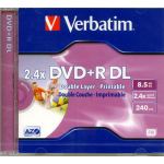 VERBATIM 8.5GB +R DUAL LAYER PRINTABLE 2.4X. code 43516