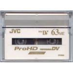 JVC 63 MIN PROFESSIONAL MINI-DV TAPE. HDV/DV HDVCAM. code DVM63HDJ