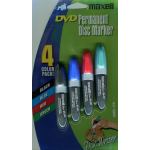 MAXELL PACK OF 4 STUBBY CDR or DVD SURFACE WRITING PENS. 190096