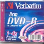VERBATIM 8CM 1.4GB WITH SCRATCH GUARD FOR USE IN CAMCORDERS