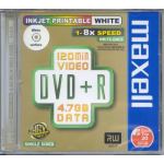 MAXELL DVD+R 4.7GB 1-8X FULL SURFACE INKJET PRINTABLE - COMPUTER, CD & DVD SUPPLIES