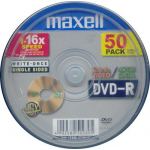 MAXELL DVD-R 4.7GB 1-16X RECORD SPINDLE PACK OF 50 - COMPUTER, CD & DVD SUPPLIES