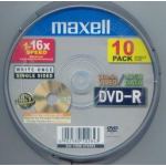 MAXELL DVD-R 4.7GB 1-16X WRITE ONCE 10 IN SPINDLE - COMPUTER, CD & DVD SUPPLIES