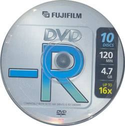 FUJI DVD-R 4.7GB 16X 10 PACK - COMPUTER, CD & DVD SUPPLIES