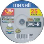 MAXELL DVD-R 4.7GB FULL INKJET PRINTABLE 1-16x IN 25 CAKEBOX - COMPUTER, CD & DVD SUPPLIES