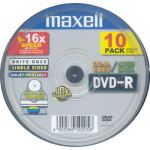 MAXELL DVD-R 4.7GB FULL INKJET PRINTABLE 1-16x IN 10 CAKEBOX - COMPUTER, CD & DVD SUPPLIES