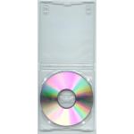 AMARAY CLEAR SOUND & VISION CASE FOR 1 DVD/CD & BOOKLET, CLEAR WRAP FOR INSERT.  Red Tag compatible. - case shown inside open CD /DVD SUPPLIES