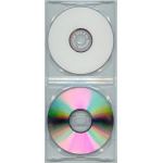 AMARAY CLEAR SOUND & VISION CASE FOR 2 DVD/CD,  CLEAR WRAP FOR INSERT.  Red Tag compatible. - case shown inside open CD/DVD SUPPLIES