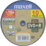 MAXELL DVD+R 4.7GB 16X FULL INKJET PRINTABLE IN 10 CAKE BOX - COMPUTER, CD & DVD SUPPLIES