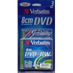 VERBATIM 1.4GB -R 1-2X 8CM DVD FOR CAMCORDERS IN TRIPLE PACK COMPUTER, CD & DVD SUPPLIES