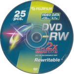 FUJI DVD-RW 4.7GB REWRITABLE 2X IN 25 PACK P10DVMGY13A