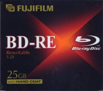 FUJI BLU RAY SINGLE LAYER, 25GB, 1-2x, REWRITABLE, 135 MIN HD VIDEO, 9MB PER SECOND COMPUTER CD/DVD SUPPLIES