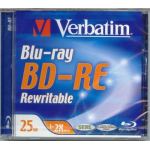 VERBATIM BLU RAY SINGLE LAYER 25GB 1-2x REWRITABLE, 135 MIN HD VIDEO, 9MB PER SECOND COMPUTER CD/DVD SUPPLIES
